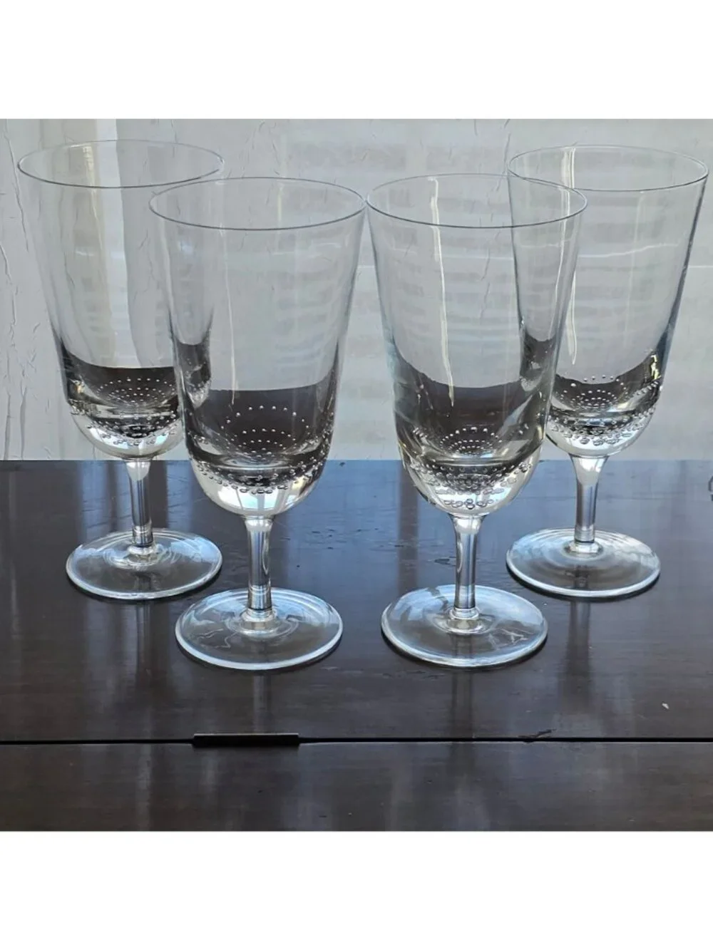 4 Pier 1 Bubbles Water Goblets 8.25